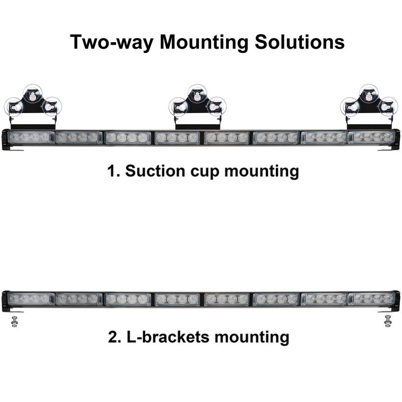 ASPL 36" 32LED Traffic Advisor Light Bar Warning Emergency Strobe Light Bar Directional Flashing Emergency Caution Lighting Led Safety Lights with 16 ft Straight Cord (Red/Blue) - Image 5